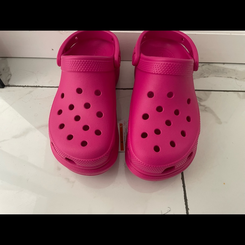 Pink Platform Crocs NWTS